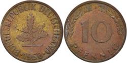 World Coins - Coin, GERMANY - FEDERAL REPUBLIC, 10 Pfennig, 1950, Hambourg, , Brass