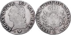 World Coins - France, Louis XV, Écu à la vieille tête, 1772, Bayonne, Silver,