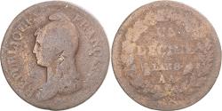 World Coins - Coin, France, Dupré, Decime, AN 8, Metz, , Copper, Gadoury:187a