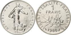 World Coins - France, 1 Franc, Semeuse, 1980, Paris, série FDC, Nickel,