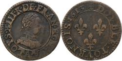 World Coins - France, Louis XIII, Double Tournois, 1613, Paris, Copper, , Gadoury:5
