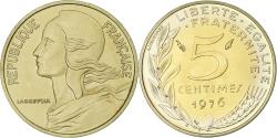 World Coins - France, Marianne, 5 Centimes, 1976, Paris, série FDC,