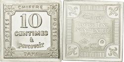 World Coins - France, Medal, Timbre Taxe, 10 Centimes, 1981, , Silver