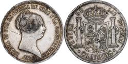 World Coins - Spain, Isabel II, 20 Réales, 1854, Silver, , KM:593.2