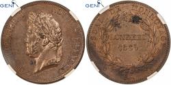 World Coins - France, Louis-Philipp I, Module 10 Centimes, 1839, London, Pattern, Bronze