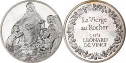World Coins - France, Medal, La Vierge au Rocher, Leonard de Vinci, Silver,