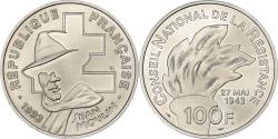 World Coins - France, 100 Francs, Jean Moulin, 1993, MDP, BU, Silver, , KM:1023