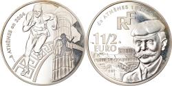 World Coins - France, 1-1/2 Euro, Pierre de Coubertin, 2003, Paris, Proof, , Silver