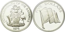 World Coins - Coin, Bahamas, Elizabeth II, 5 Dollars, 1975, Franklin Mint, U.S.A.,