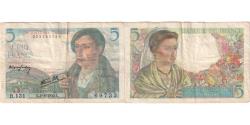 World Coins - France, 5 Francs, Berger, 1945-04-05, B.131, VF(30-35)