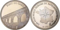 World Coins - France, Medal, Pont du Gard, Nîmes, Copper-nickel,
