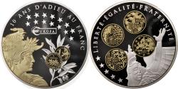 World Coins - France, Medal, 10 ans d'adieu au Franc, Liberté, Égalité, Fraternité, Arts &