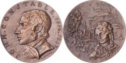 World Coins - France, Medal, John Constable, 1966, Bronze, Annette Landry,