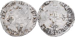 World Coins - France, Henri III, Sol Parisis, 1581, Billon, , Gadoury:474
