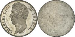 World Coins - Coin, France, Charles X, 5 Francs, Brenet, ESSAI, , Tin, Gadoury:623