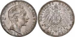 World Coins - Kingdom of Prussia, Wilhelm II, 3 Mark, 1912, Berlin, Silver,