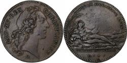 World Coins - France, Token, Louis XV, Chambre aux Deniers, 1747, Copper,