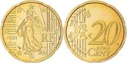 World Coins - France, 20 Euro Cent, 2001, Paris, , Brass, Gadoury:5., KM:1286
