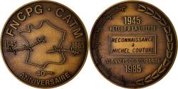 World Coins - France, Medal, FNCPG . CATM, 40eme Anniversaire, Politics, Society, War, 1985