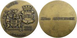 World Coins - France, Medal, Jumelage Laval-Boston, XXème Anniversaire, 1978, Bronze