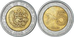 World Coins - Coin, Peru, 5 Nuevos Soles, 1995