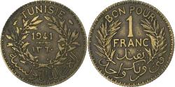 World Coins - Tunisia, Anonymous, Franc, 1941, Paris, Aluminum-Bronze, , KM:247