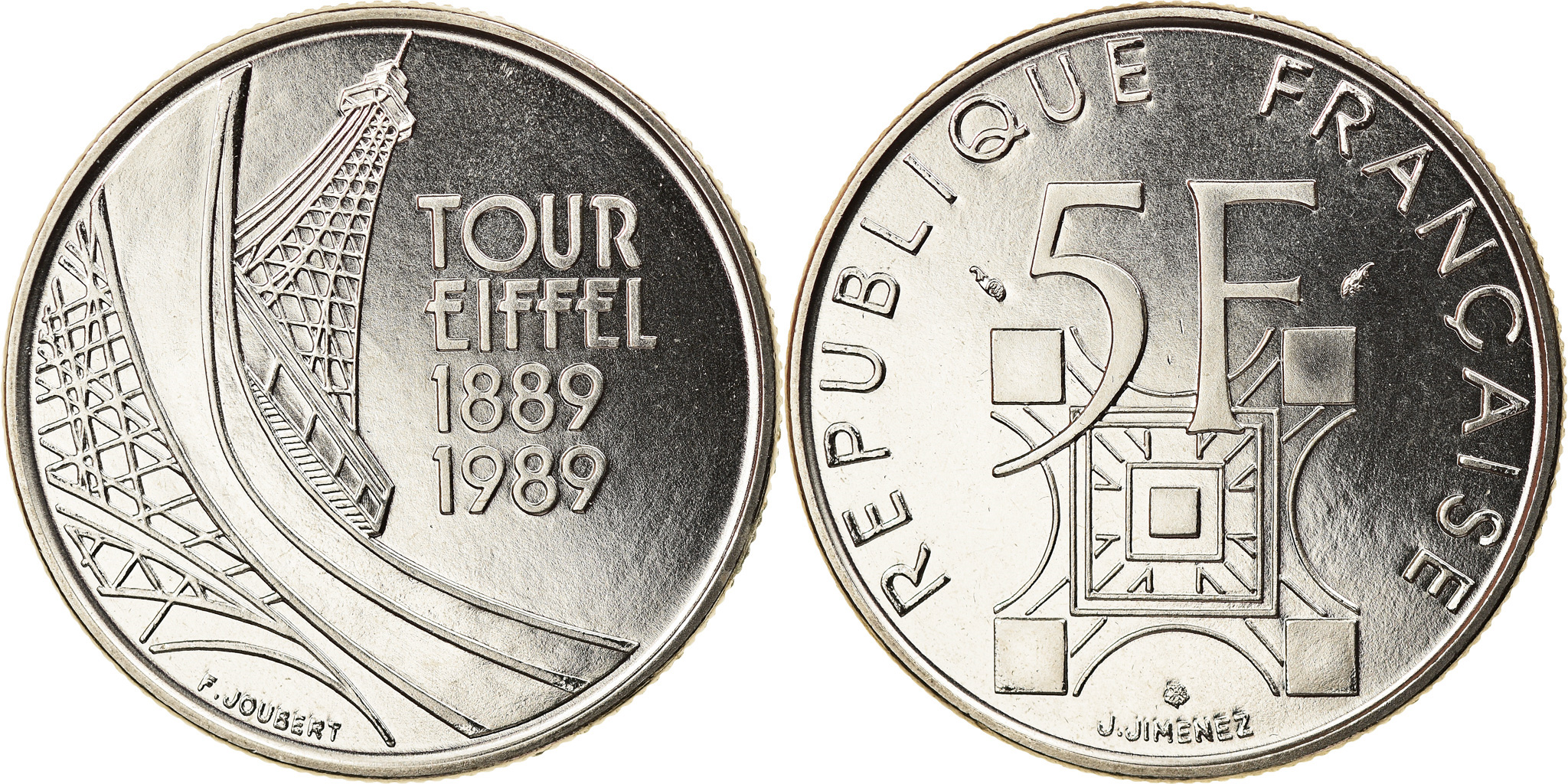 Piece 5 Franc Tour Eiffel 1989 Valeur 63plOE1fj_dN6M