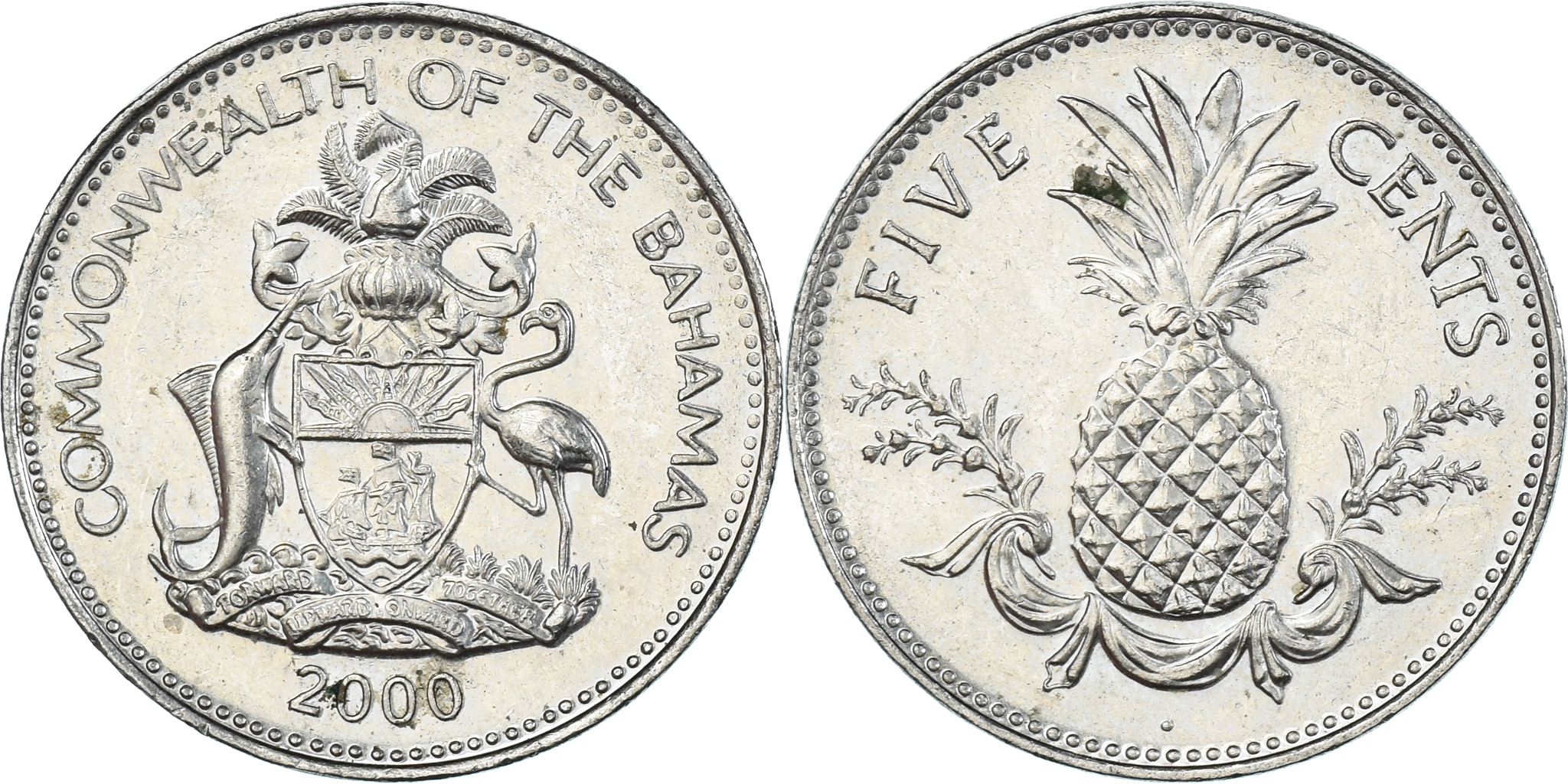 コレクション Bahamas 5 Cents Coin, Bahamas, 5 Cents, 2000 | North & Central American and