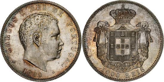 Portugal, Carlos I, 1000 Reis, 1899, Silver, , KM:540 | European Coins