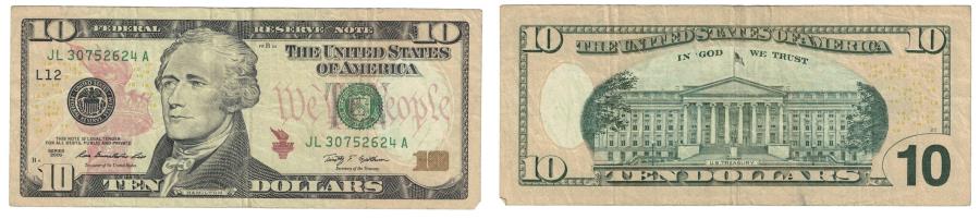 US Coins - Banknote, United States, Ten Dollars, 2009, KM:4946, EF(40-45)