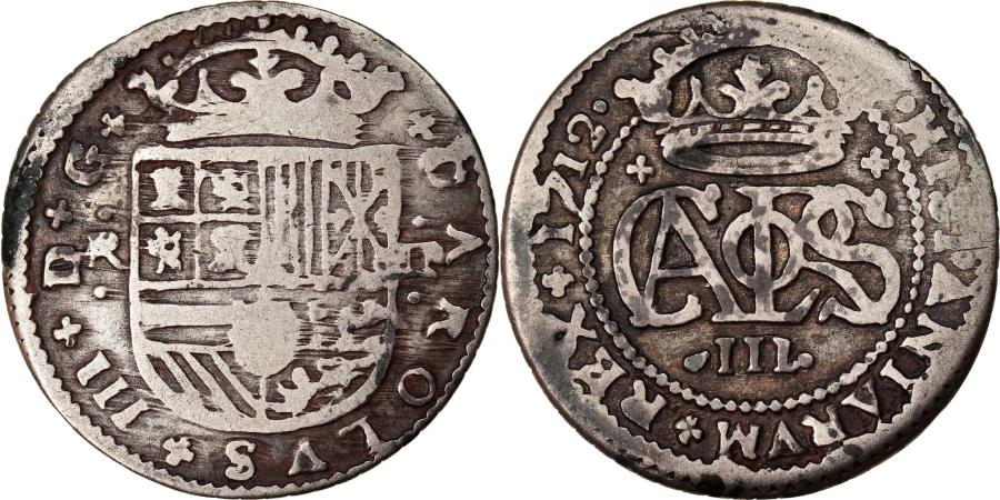 Coin, Spain, Charles III, 2 Reales, 1712, Barcelona ...