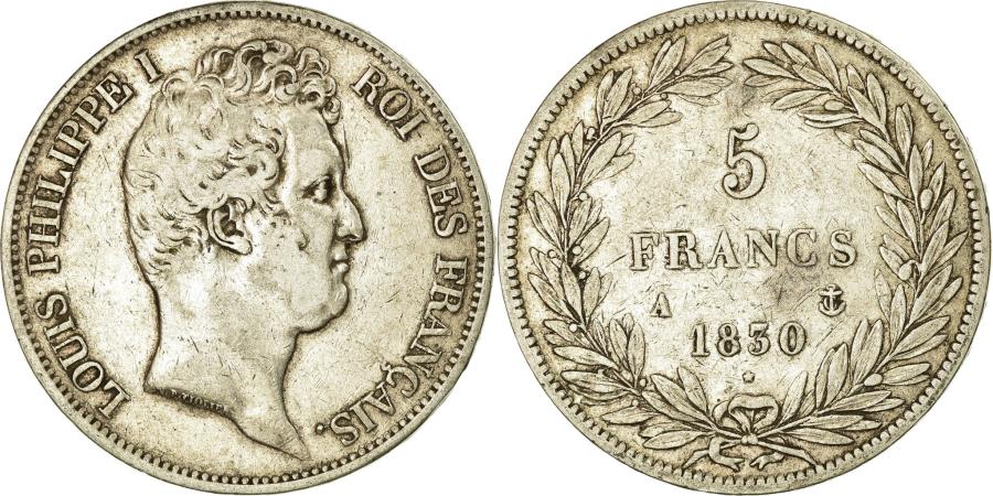 World Coins - Coin, France, Louis-Philippe, 5 Francs, 1830, Paris, , Silver