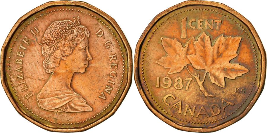 Canada, Elizabeth II, Cent, 1987, Royal Canadian Mint, Ottawa,