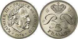 World Coins - Coin, Monaco, Rainier III, 5 Francs, 1974, , Copper-nickel, KM:150