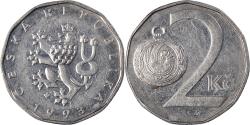 World Coins - Coin, Czech Republic, 2 Koruny, 1993
