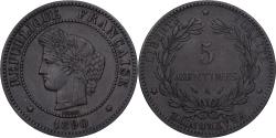 World Coins - France, 5 Centimes, Cérès, 1890, Paris, Bronze, , Gadoury:157a