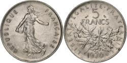 World Coins - France, 5 Francs, Semeuse, 1970, Paris, Nickel Clad Copper-Nickel,