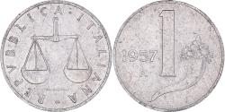 World Coins - Coin, Italy, Lira, 1957, Rome, , Aluminum, KM:91