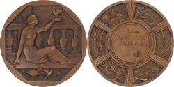 World Coins - France, Medal, Agriculture and Horticulture, Femme de face jouant avec des