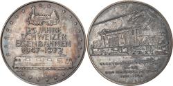 World Coins - Switzerland, Medal, 125 Jahre Schweizer Eisenbahnen, Lokomotive GE 6/6, Railway