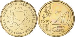 World Coins - Netherlands, 20 Euro Cent, 2010, Utrecht, , Brass, KM:269