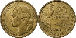 World Coins - France, 20 Francs, Guiraud, 1952, Beaumont-Le-Roger, Cupro-Aluminium,