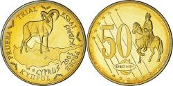 World Coins - Cyprus, 50 cents pattern, 2003, ESSAI, , Brass