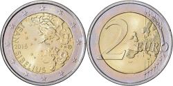 World Coins - Finland, 2 Euro, Jean Sibelius, 2015, Vantaa, Bi-Metallic,