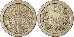 World Coins - Coin, Netherlands, Wilhelmina I, 5 Cents, 1908, , Copper-nickel, KM:137