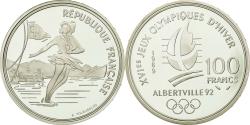 World Coins - Coin, France, Patinage, 100 Francs, 1989, BE, , Silver, KM:972
