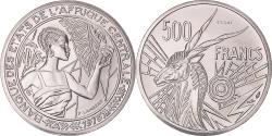 World Coins - Coin, Central African States, 500 Francs, 1976, Paris, ESSAI, , Nickel