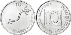 World Coins - Coin, Slovenia, 10 Stotinov, 1993, AU(55-58), Aluminum, KM:7