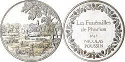 World Coins - France, Medal, Les Funérailles de Phocion, Nicolas Poussin, Silver,