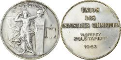 World Coins - France, Medal, Union des Industries Chimiques, 1963, Silvered bronze,